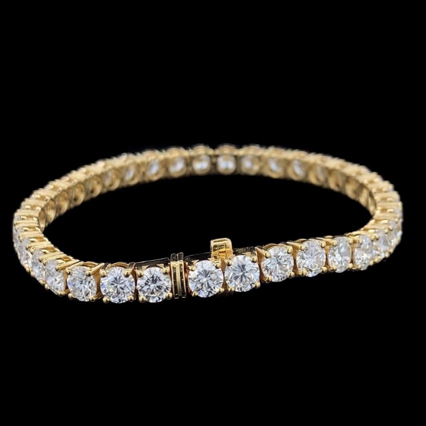 Mirano Jewels TCW 8.00 Carat Brilliant Lab Diamond Tennis Bracelet in 18K Gold