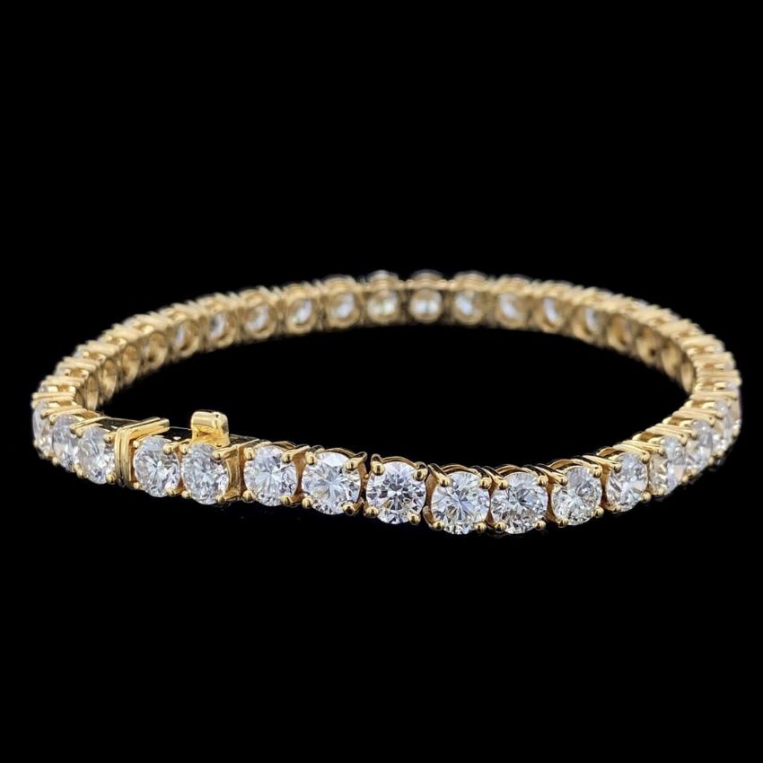 Mirano Jewels TCW 8.00 Carat Brilliant Lab Diamond Tennis Bracelet in 18K Gold