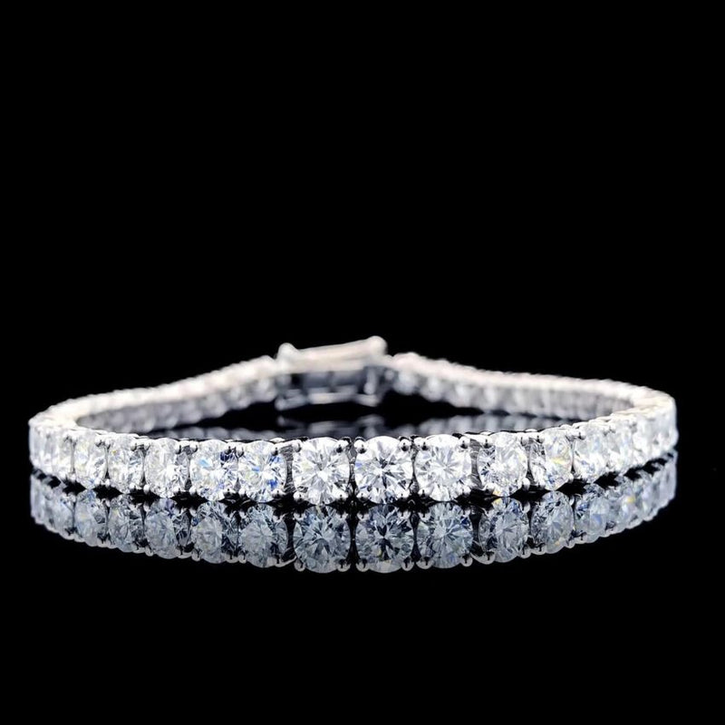 Mirano Jewels TCW 10.20ct Luxury Lab Created Diamond Tennis Bracelet in 18K Gold