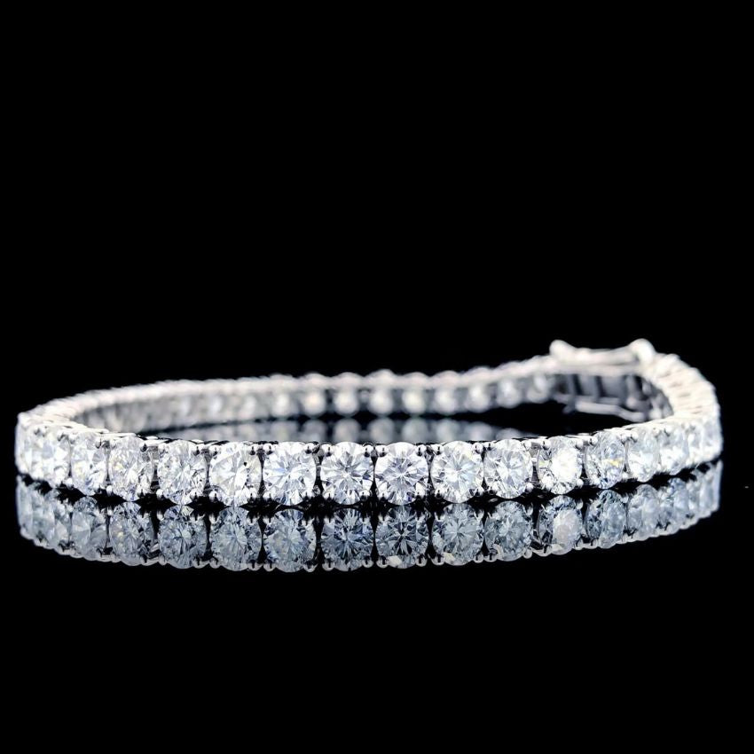 Mirano Jewels TCW 10.20ct Luxury Lab Created Diamond Tennis Bracelet in 18K Gold