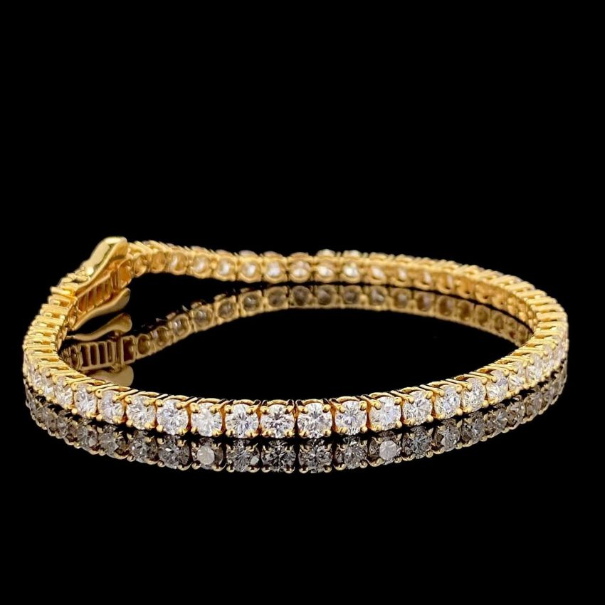 Mirano Jewels TCW 16.00 Carat Brilliant Lab Diamond Bracelet in 18K Gold