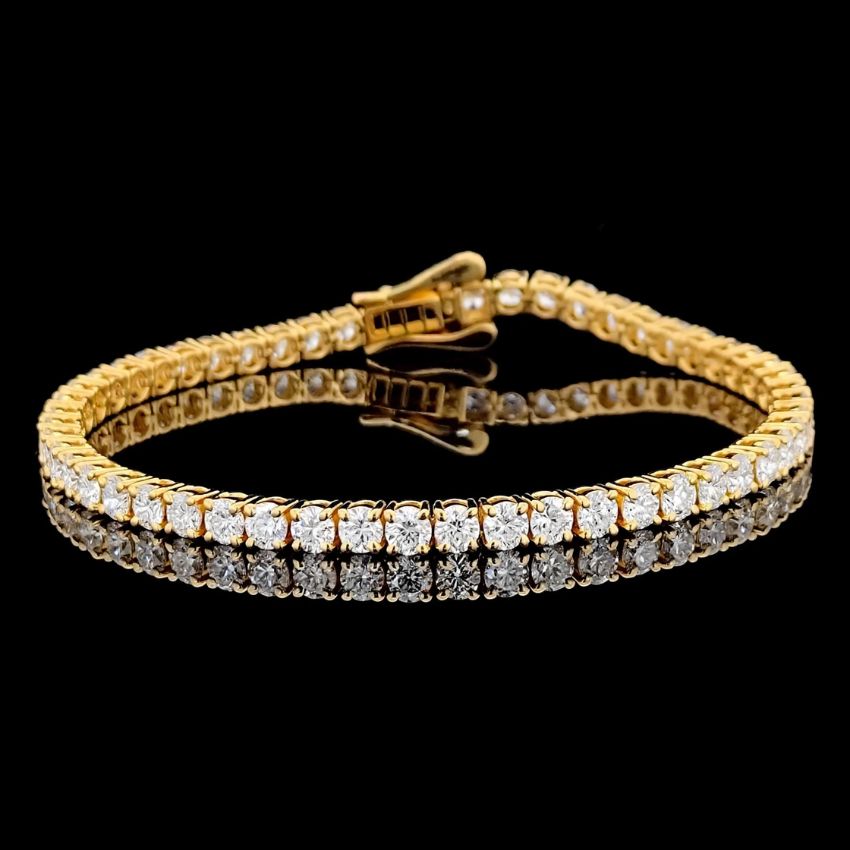 Mirano Jewels TCW 16.00 Carat Brilliant Lab Diamond Bracelet in 18K Gold