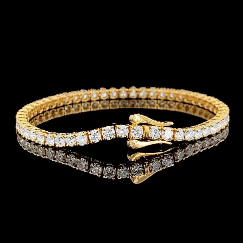 Mirano Jewels TCW 16.00 Carat Brilliant Lab Diamond Bracelet in 18K Gold
