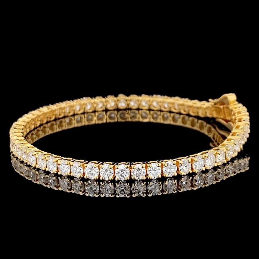 Mirano Jewels TCW 16.00 Carat Brilliant Lab Diamond Bracelet in 18K Gold