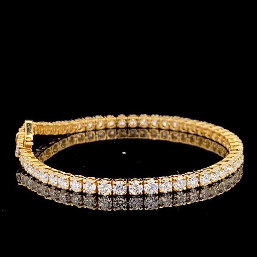 Mirano Jewels TCW 16.00 Carat Brilliant Lab Diamond Bracelet in 18K Gold