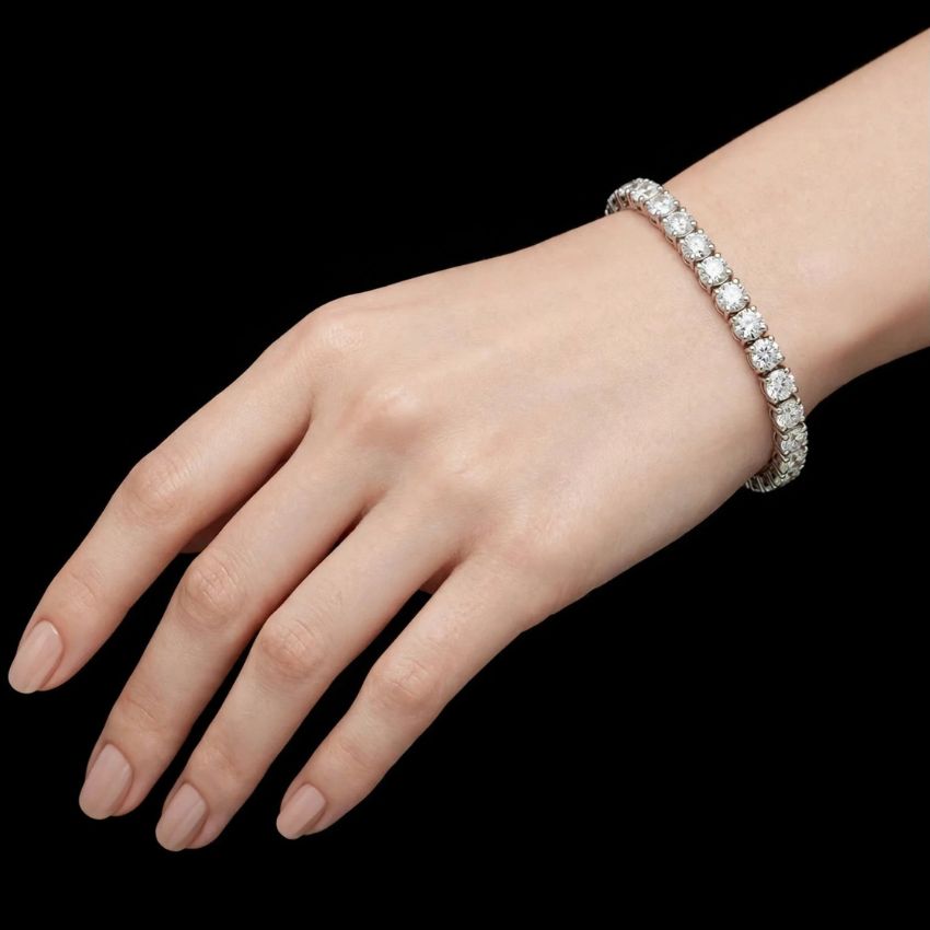 Mirano Jewels TCW 21.00 Carat Lab Grown Diamond Tennis Bracelet in 18K Gold