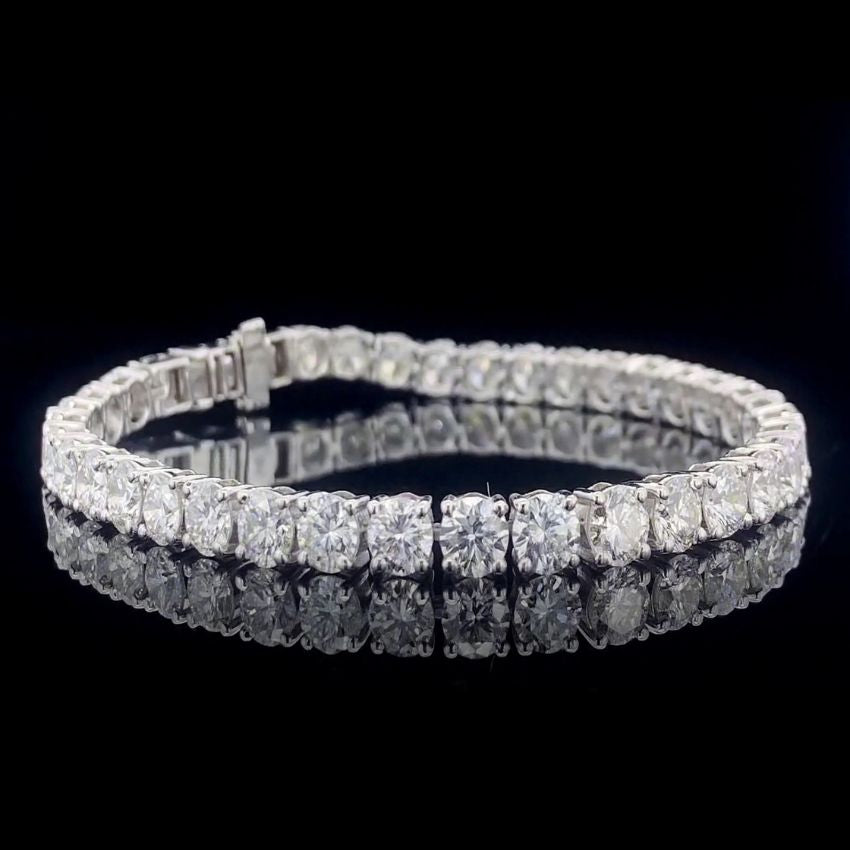 Mirano Jewels TCW 28.00ct Lab Created Diamond Tennis Bracelet in 18K Gold