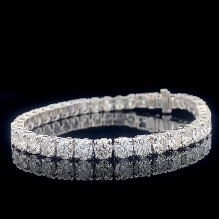 Mirano Jewels TCW 28.00ct Lab Created Diamond Tennis Bracelet in 18K Gold