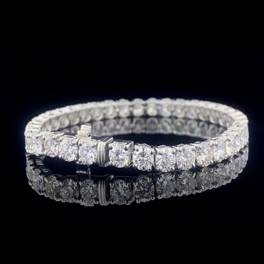 Mirano Jewels TCW 28.00ct Lab Created Diamond Tennis Bracelet in 18K Gold