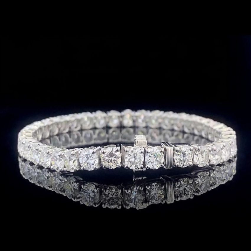 Mirano Jewels TCW 28.00ct Lab Created Diamond Tennis Bracelet in 18K Gold