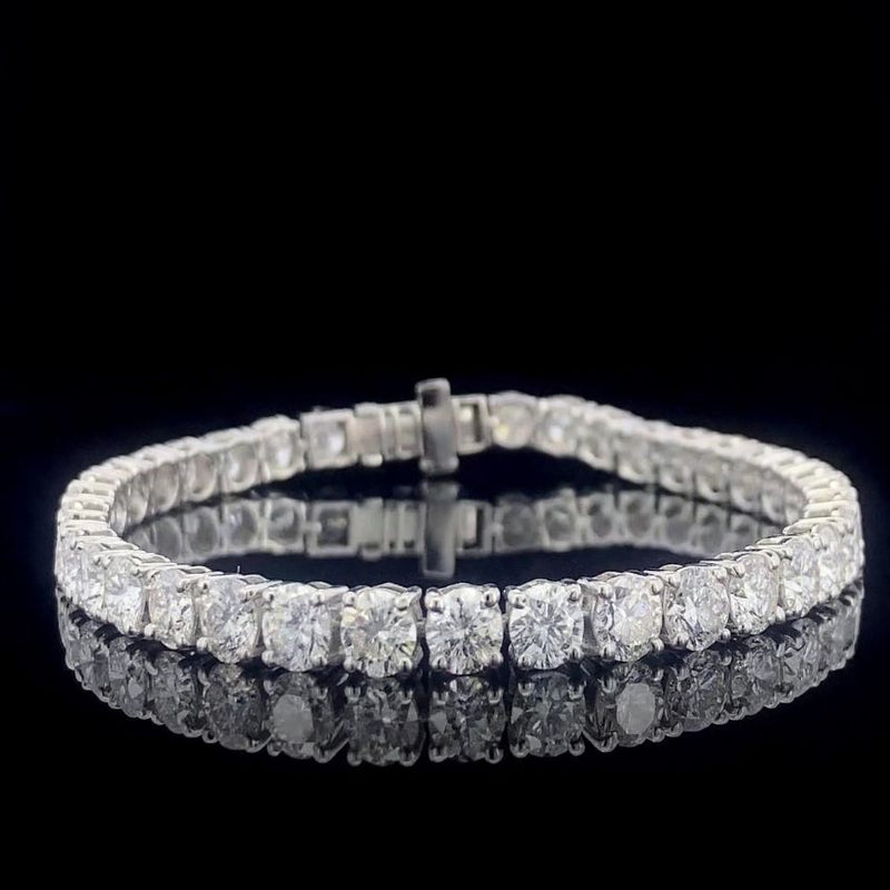 Mirano Jewels TCW 28.00ct Lab Created Diamond Tennis Bracelet in 18K Gold