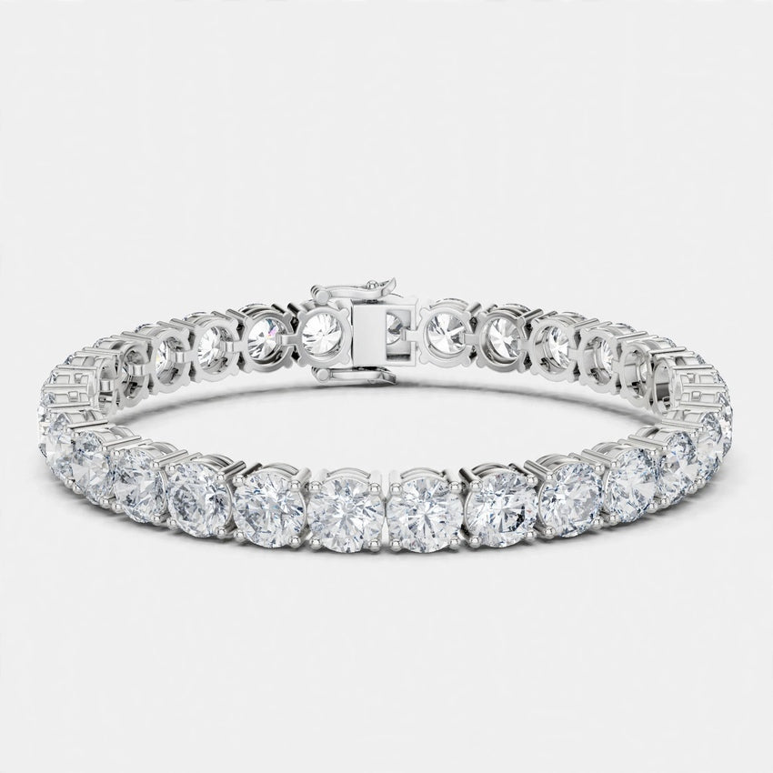 24.65 CT E Color VVS1 Lab Grown Diamond Tennis Bracelet in 18K Gold