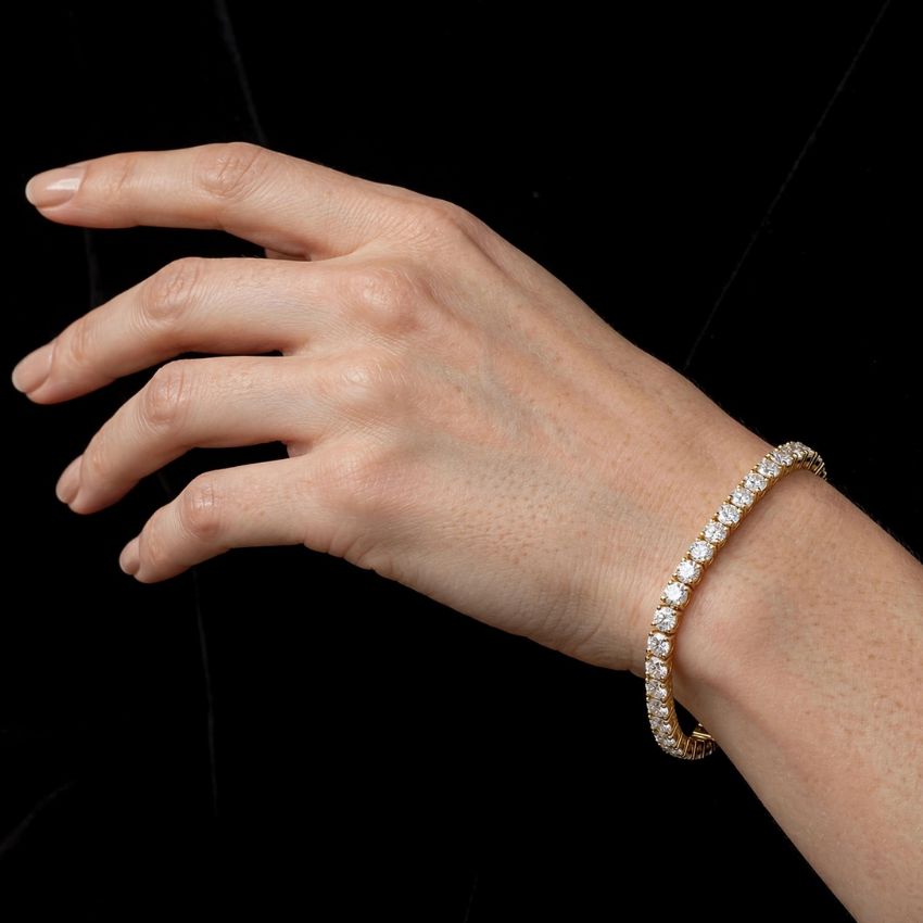 Mirano Jewels TCW 8.00CT Lab Grown Diamond Tennis Bracelet in 9K Gold