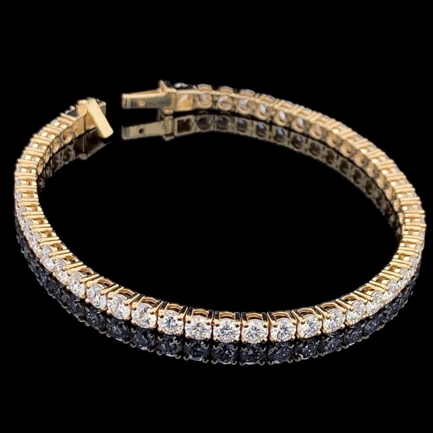 Mirano Jewels TCW 8.00CT Lab Grown Diamond Tennis Bracelet in 9K Gold