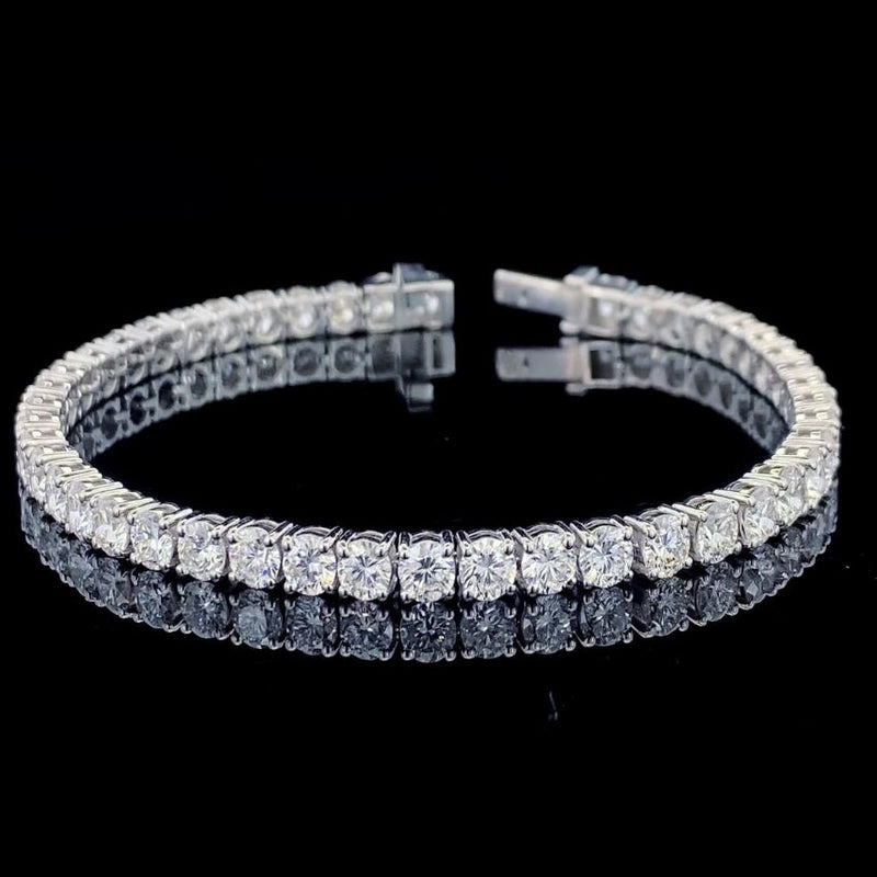 Mirano Jewels TCW 10.20 Carat Lab Grown Diamond Tennis Bracelet in 9K Gold