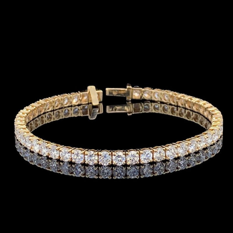 Mirano Jewels TCW 8.00CT Lab Grown Diamond Tennis Bracelet in 9K Gold