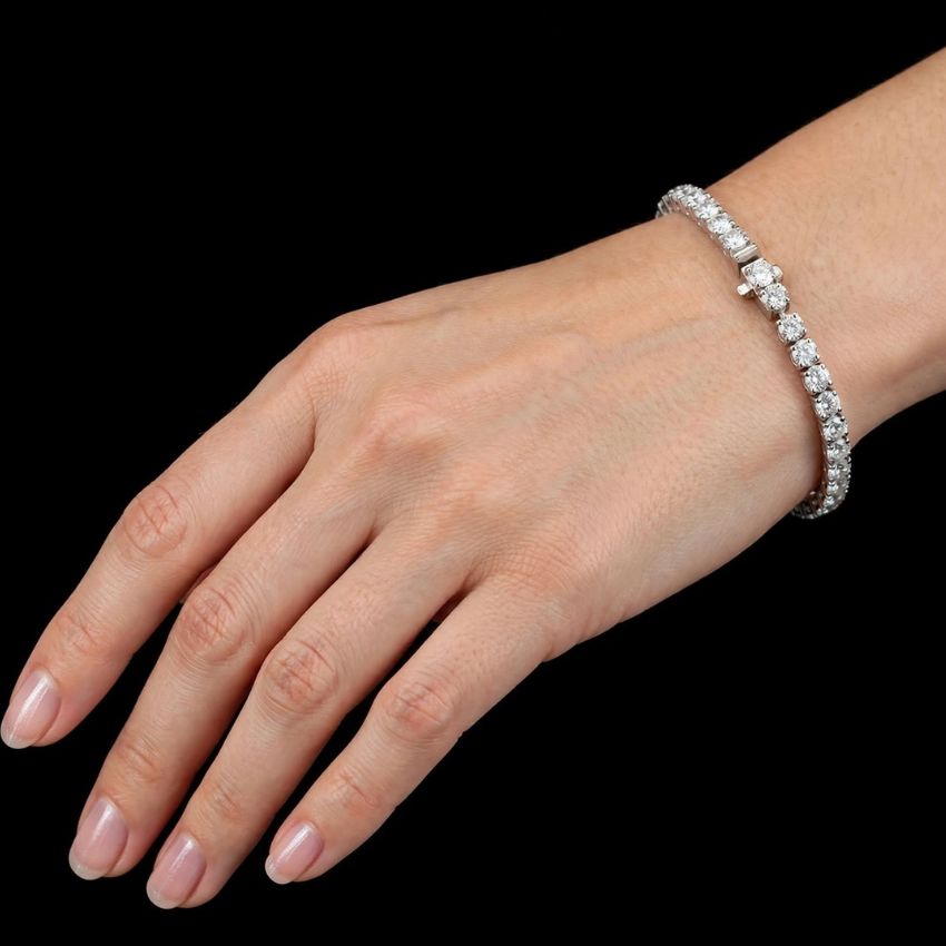 Mirano Jewels TCW 5.20CT Lab Grown Diamond Tennis Bracelet in 9K Gold
