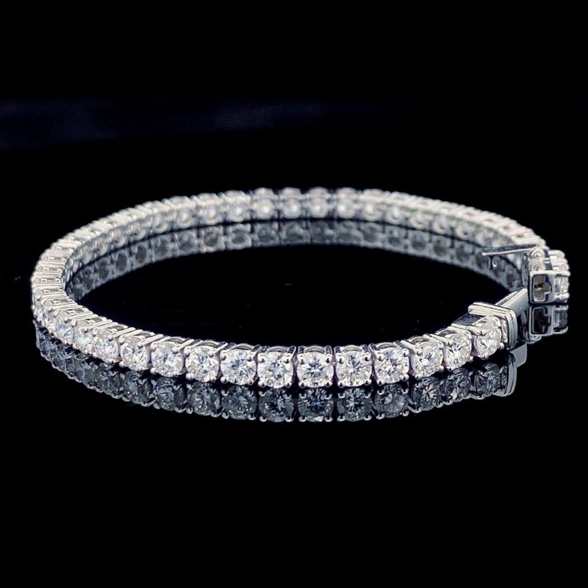 Mirano Jewels TCW 10.20 Carat Lab Grown Diamond Tennis Bracelet in 9K Gold