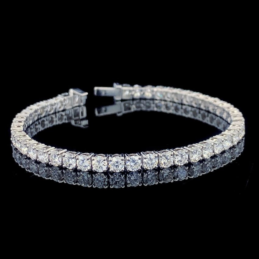 Mirano Jewels TCW 10.20 Carat Lab Grown Diamond Tennis Bracelet in 9K Gold