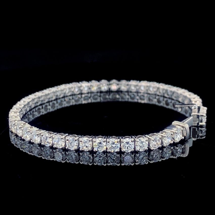 Mirano Jewels TCW 10.20 Carat Lab Grown Diamond Tennis Bracelet in 9K Gold