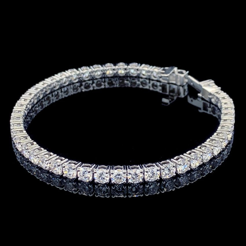 Mirano Jewels TCW 10.20 Carat Lab Grown Diamond Tennis Bracelet in 9K Gold
