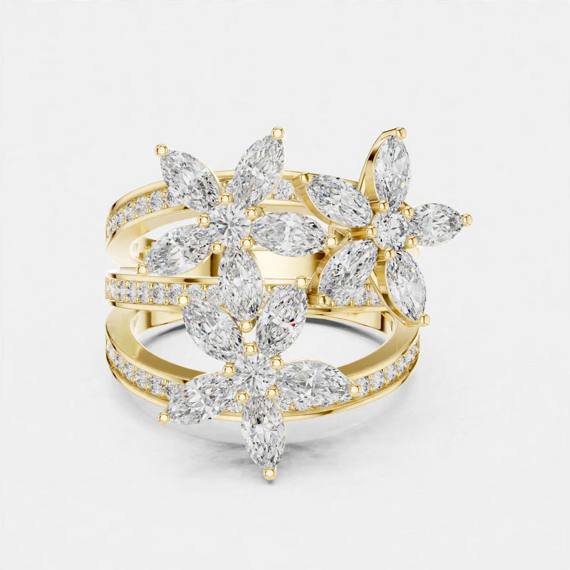 2.20CT E Color VS2 Clarity Lab Grown Diamond Ring in 14K Gold