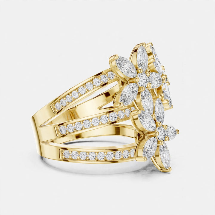2.20CT E Color VS2 Clarity Lab Grown Diamond Ring in 14K Gold