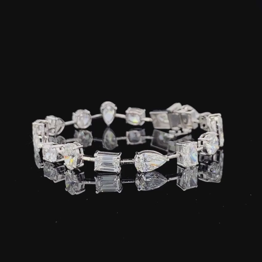 Mirano Jewels TCW 16.40CT DEF VVS-VS Lab Grown Diamond Tennis Bracelet in 14K Gold