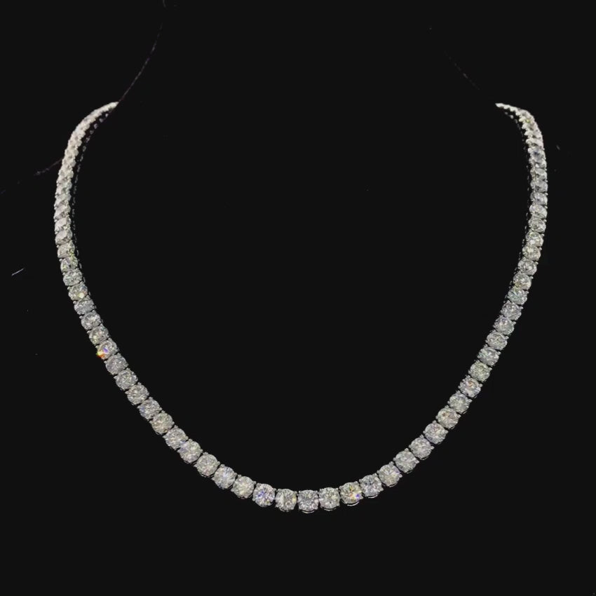 Mirano Jewels Exclusive 9K Gold TCW 41.60CT Lab Diamond Tennis Necklace