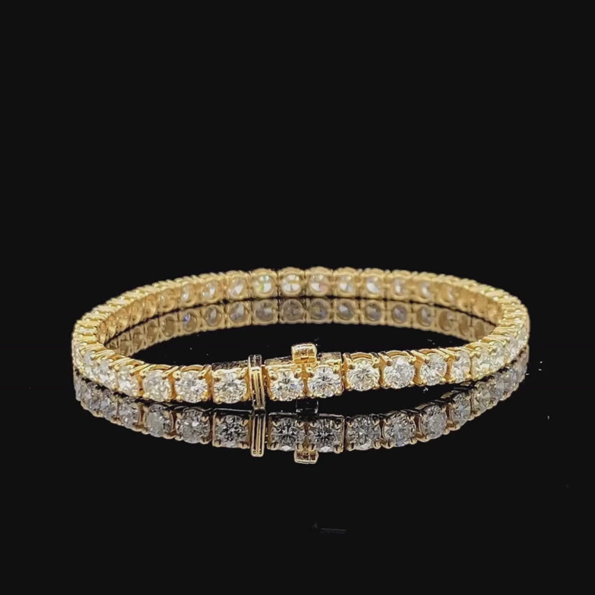 Mirano Jewels TCW 18.60 Carat Diamond Tennis Bracelet in 9K Gold