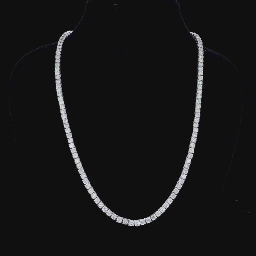Mirano Jewels Luxury 9K Gold Studded TCW 41.60CT Lab Grown Diamond Necklace