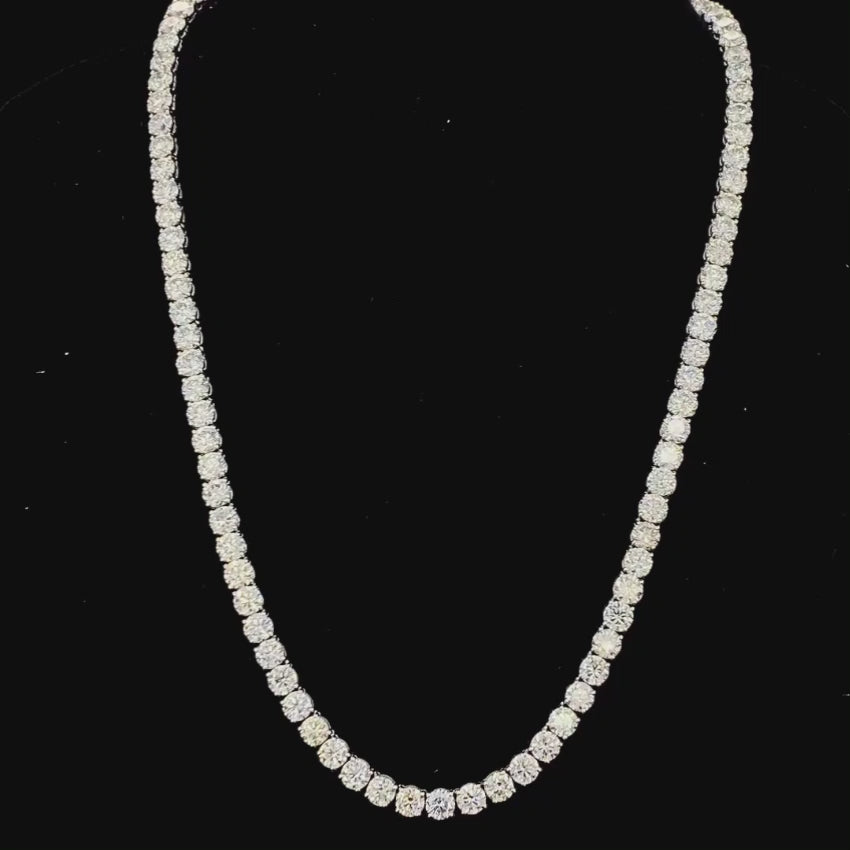 Mirano Jewels TCW 88.00CT Lab Created Diamond Necklace with Elegant 14K Gold