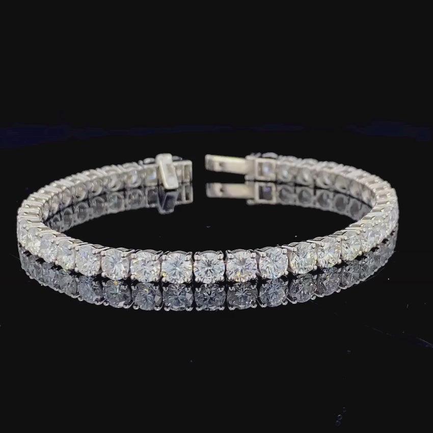 Mirano Jewels TCW 13.20 Lab Grown Diamond Tennis Bracelet in 9K Gold