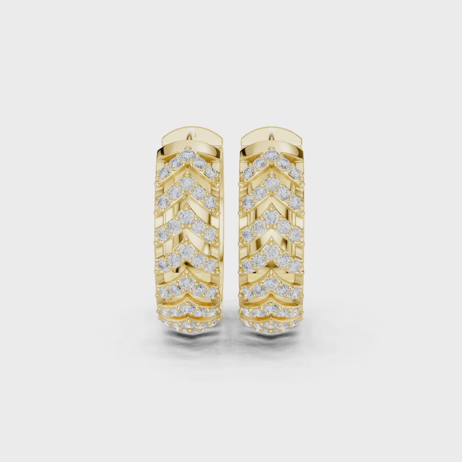 0.47CT E Color VS1 Clarity Lab Grown Diamond Hoop Earrings in 14K Gold