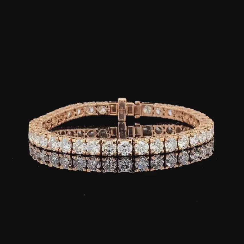 Mirano Jewels TCW 16.00CT Classic Lab Diamond Tennis Bracelet in 14K Gold