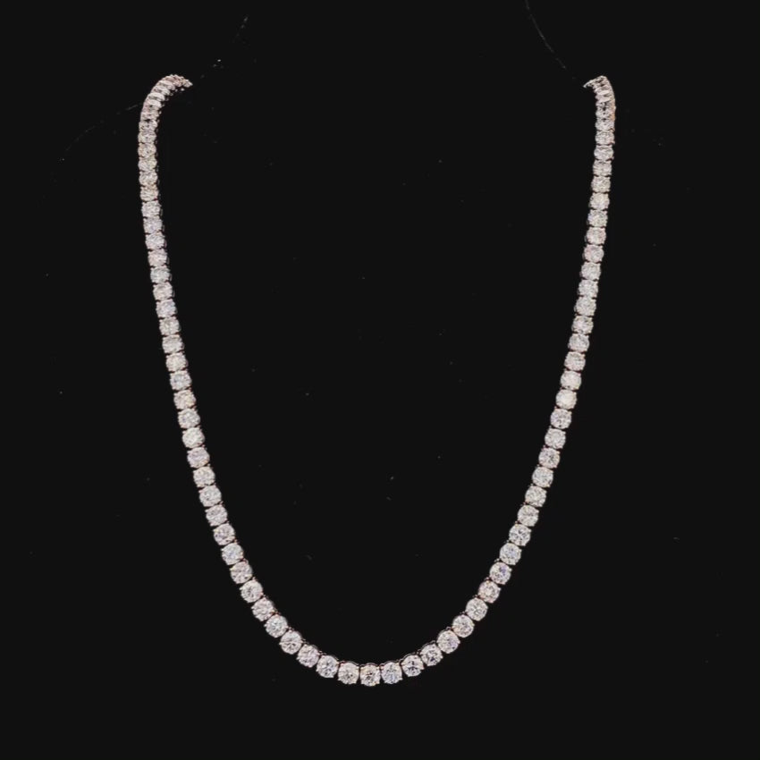 Mirano Jewels 9K Gold Studded 58.80CT Premium Diamond Tennis Necklace