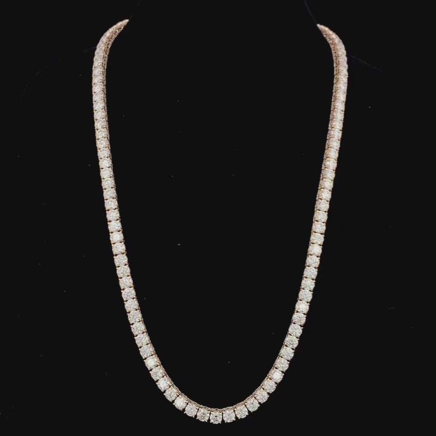 Mirano Jewels TCW 58.80CT Diamond Studded Necklace with Elegant 14K Gold