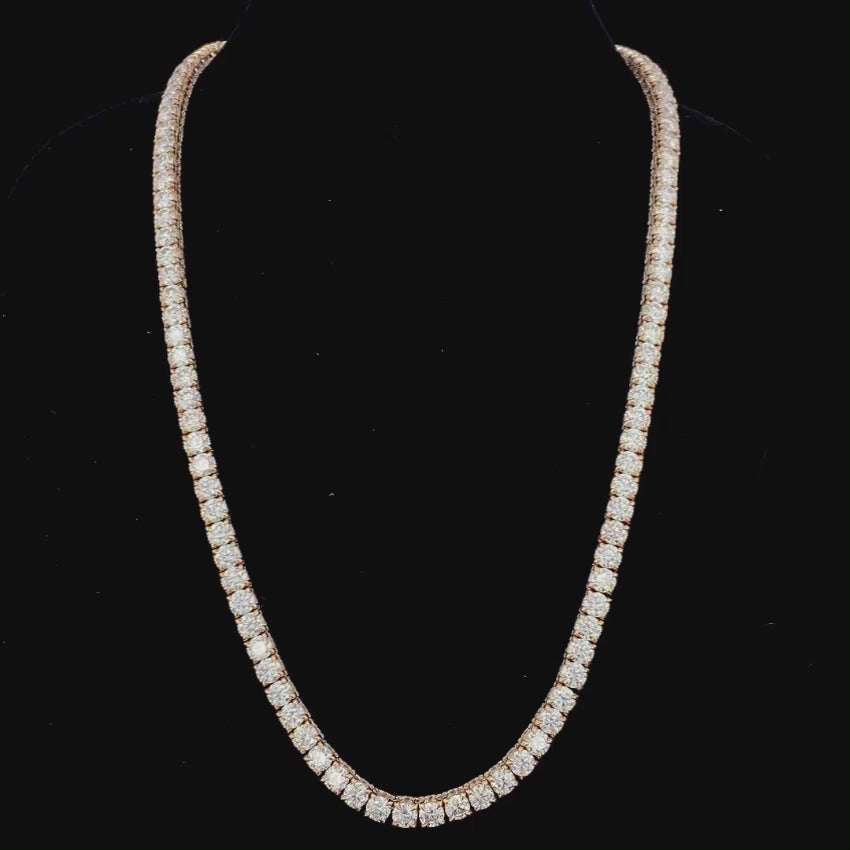 Mirano Jewels TCW 81.00CT Diamond Studded Necklace with Elegant 14K Gold