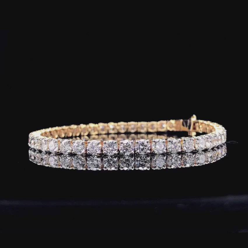 Mirano Jewels TCW 13.20ct Luxury Lab Created Diamond Bracelet in 18K Gold