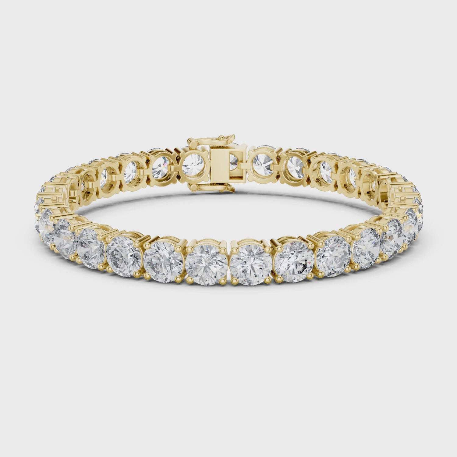 24.65 CT E Color VVS1 Lab Grown Diamond Tennis Bracelet in 18K Gold