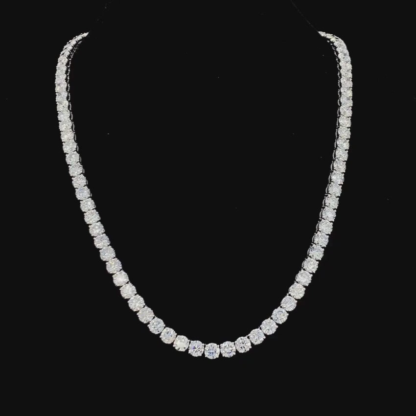 Mirano Jewels Exclusive 9K Gold 58.80CT Lab Grown Diamond Tennis Necklace