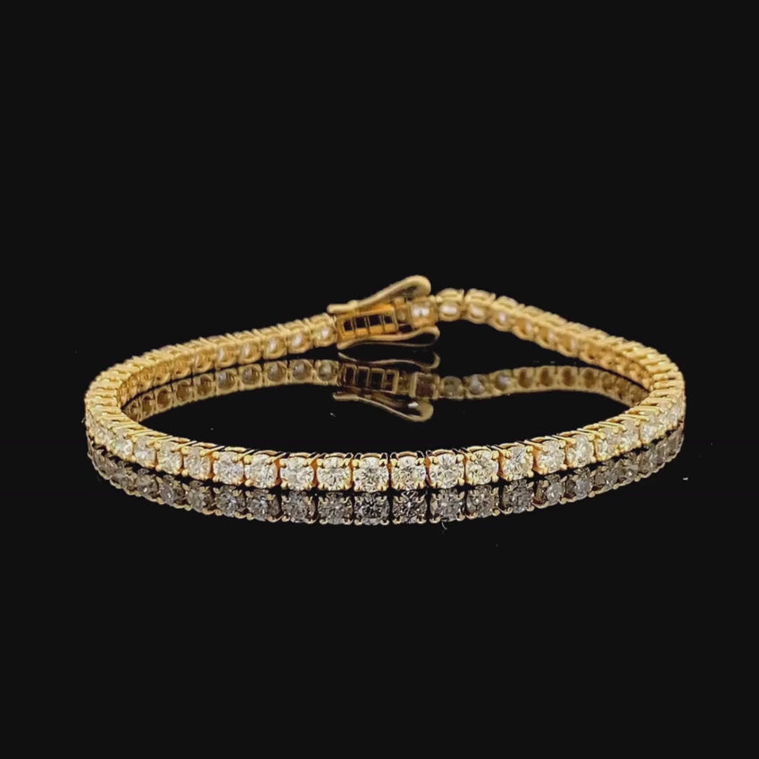 Mirano Jewels TCW 16.00 Carat Brilliant Lab Diamond Bracelet in 18K Gold