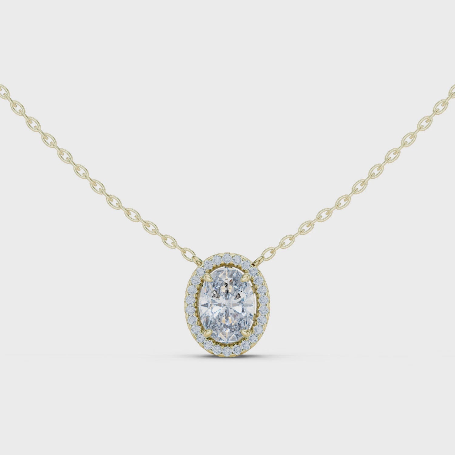 1.36 CT E Color VVS2 Lab Grown Diamond Pendant in 18K Gold