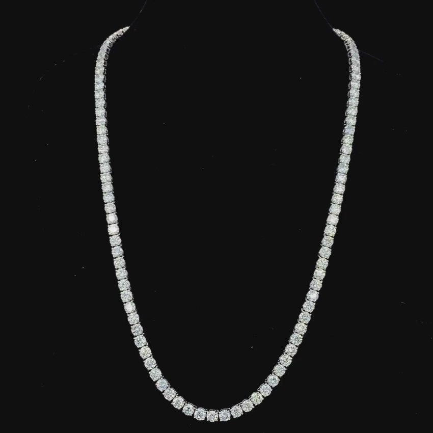 Mirano Jewels TCW 67.20CT 18K Gold Lab Grown Diamond Tennis Necklace