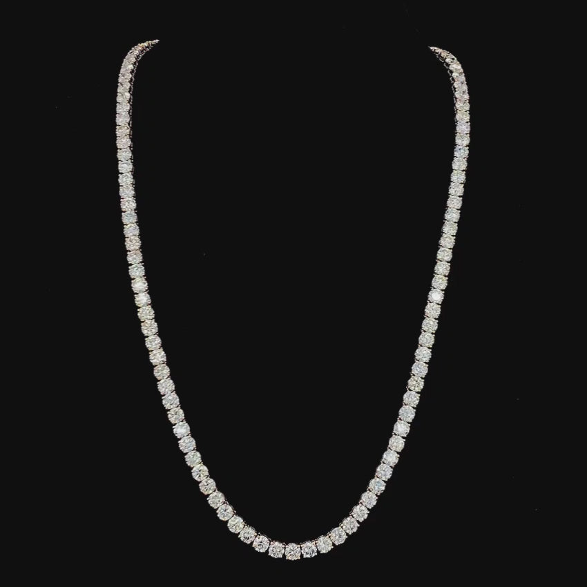 Mirano Jewels Luxury 9K Gold 58.80CT Lab Grown Diamond Tennis Necklace