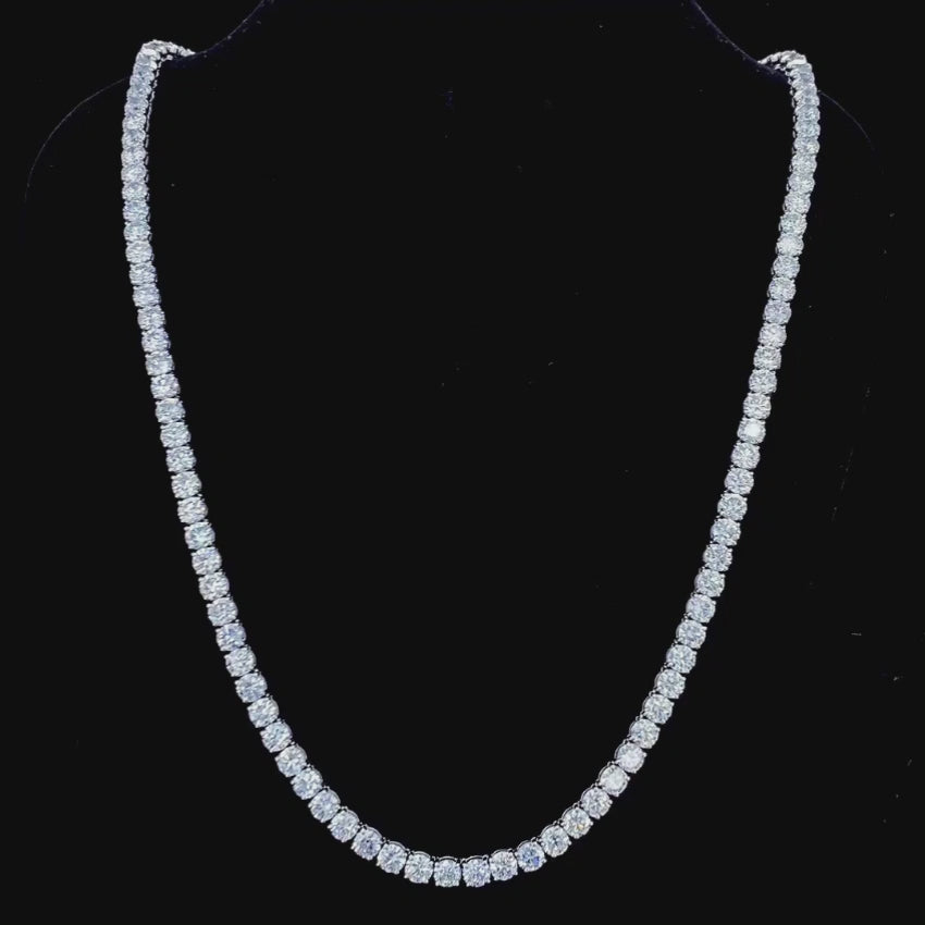 Mirano Jewels TCW 32.40CT Classic Lab Diamond Diamond Tennis Necklace In 14K Gold