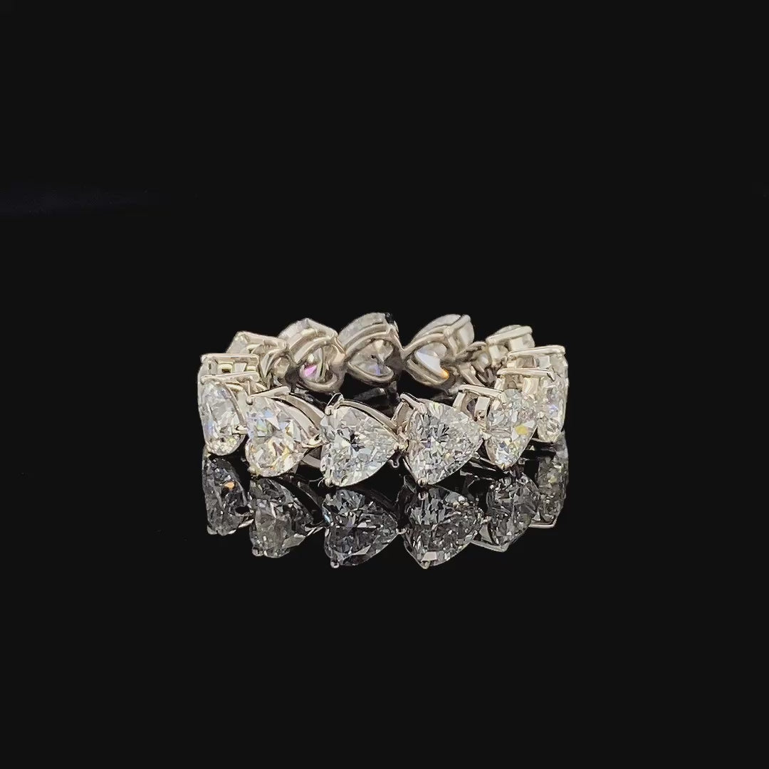 Mirano Jewels TCW 10.00 CT Heart Shape Lab Diamond Ring in 14K Gold