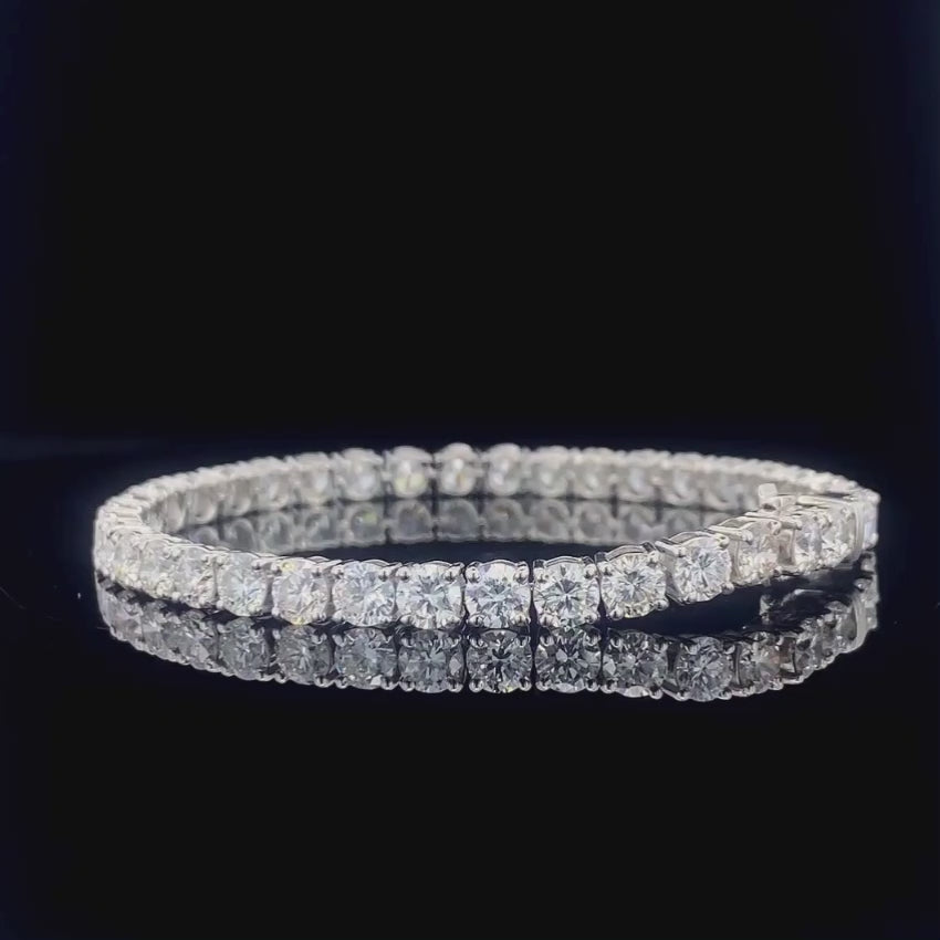 Mirano Jewels TCW 28.00ct Lab Created Diamond Tennis Bracelet in 18K Gold