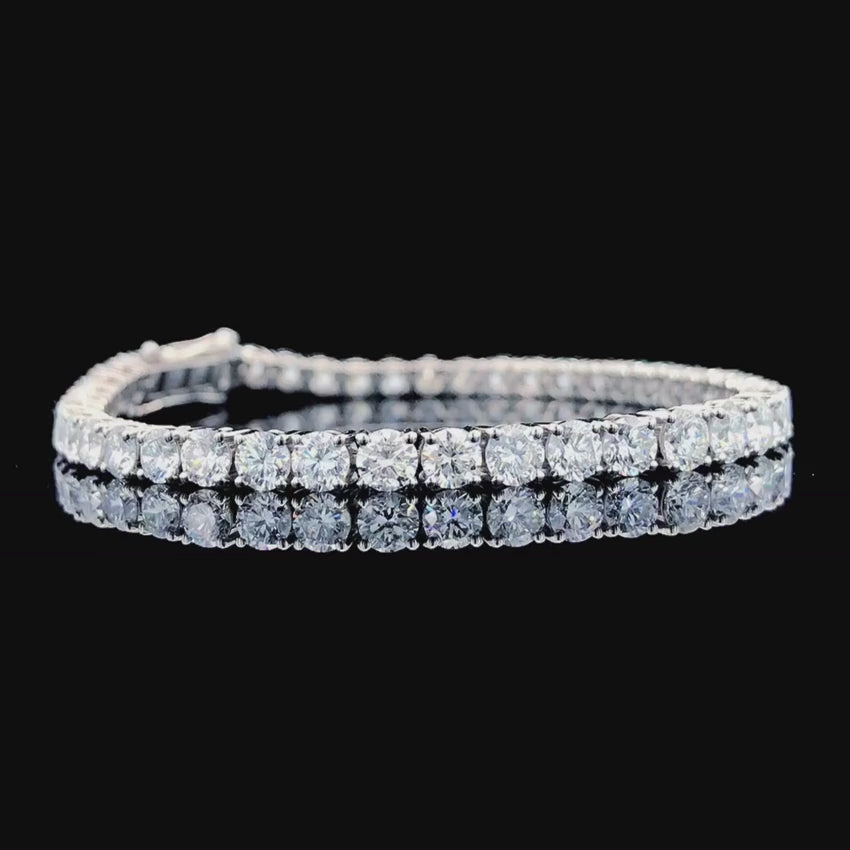 Mirano Jewels TCW 10.20ct Luxury Lab Created Diamond Tennis Bracelet in 18K Gold