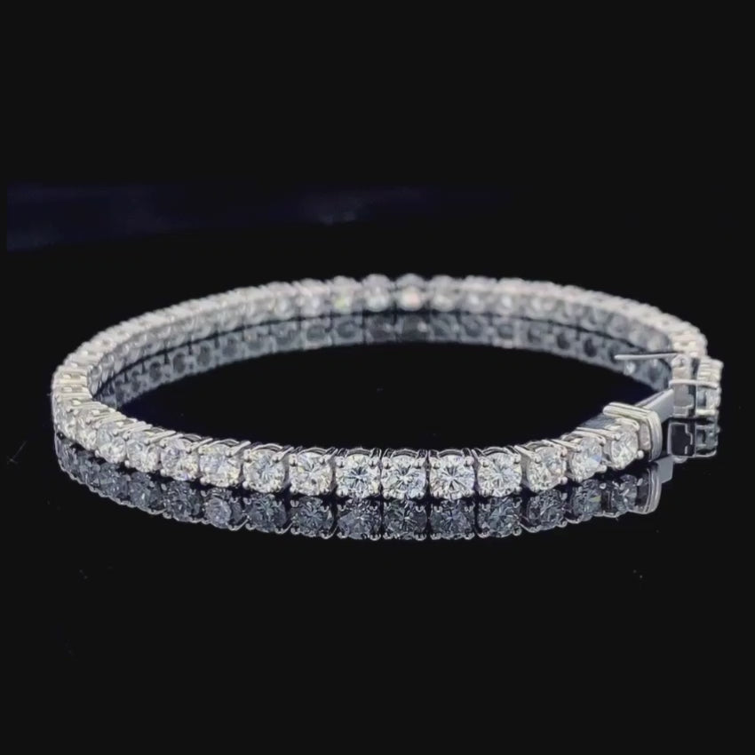 Mirano Jewels TCW 10.20 Carat Lab Grown Diamond Tennis Bracelet in 9K Gold
